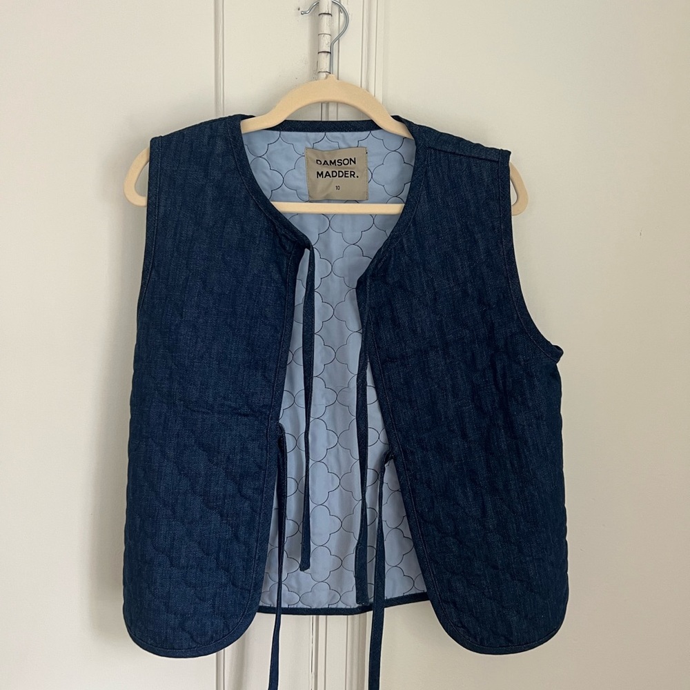Damson Madder denim tilly gilet